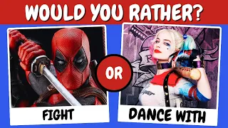 WOULD YOU RATHER?.. MARVEL vs DC Heroes and Villains🦸🦹‍♀️ | Pick one Kick one!
