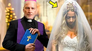 Priest Suddenly Notices Something ODD About Bride, Then He Angrily Stops The Wedding!