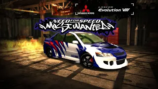 NFS Most Wanted Redux V3 | MITSUBISHI LANCER EVOLUTION 8 BY EARL JUNKMAN TUNING | 4K FULL HD