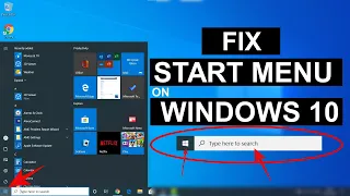 Fix Start Menu Not Working in Windows 10 | Repair Start Menu Button - 5 Methods