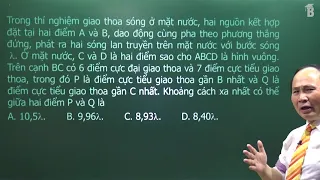 Cách giải kì dị cho bài toán giao thoa sóng cơ trong đề của Bộ năm 2021.