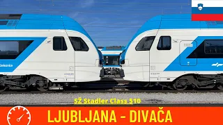 Cab Ride Ljubljana - Divača (Slovenian Railways) - train drivers' view in 4K