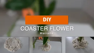 TUTORIAL MACRAME COASTER FLOWER | DIY MACRAME COASTER