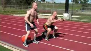 400m run/50 squat X 4 workout