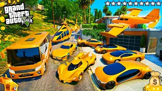 Stealing Super Golden Cars with Franklin GTA 5 RP!