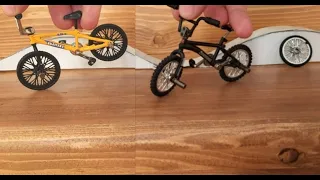 Finger Bike On the Ramp 2 / BMX Finger Bike Flick Tricks