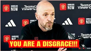 "EMBARRASSING AND A DISGRACE" CRITICS SLAMMED!!!  EXPLOSIVE ERIK TEN HAG PRESS CONFERENCE