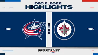 NHL Highlights | Blue Jackets vs. Jets - December 2, 2022