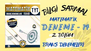 Bilgi Sarmal Matematik TYT Branş Denemeleri 2021 | Deneme 14 (2. Bölüm 21-40 Arasındaki Sorular)