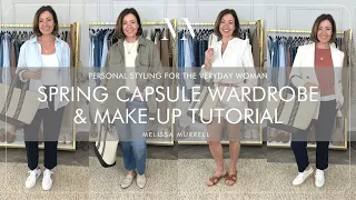 SPRING CAPSULE WARDROBE SIZE 12 BODY SHAPE + PROFESSIONAL MAKEUP TUTORIAL STYLING THE EVERYDAY WOMAN