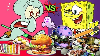 GOOD FOOD VS BAD FOOD CHALLENGE ! ✏️ | SPONGEBOB MUKBANG | MUKBANG ANIMATION | SLIME CAT