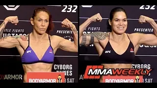 UFC 232 Official Weigh-Ins: Cris Cyborg vs Amanda Nunes