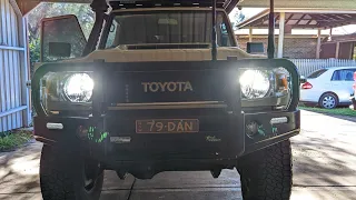 79 Series Land Cruiser Stedi LED Headlight Upgrade