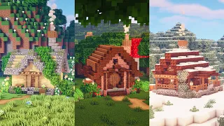 Minecraft | 3 Cozy Starter Cottages for 3 Different Biomes