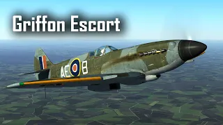 Griffon escorting the Strike Package -  Spitfire MK XIV - IL-2: Great Battles