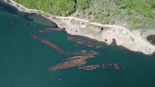 Кладбище военных кораблей на острове Русский в Приморье