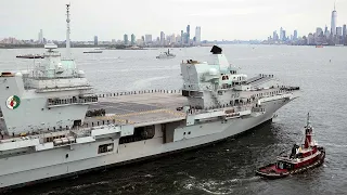 HMS Queen Elizabeth arrives in New York