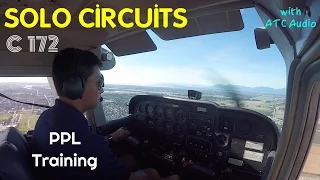 CESSNA 172 - Flying Circuits Solo | Vancouver | ATC Audio