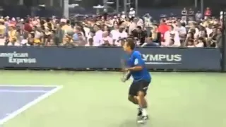 One-handed backhands of the ATP at the 2010 US Open