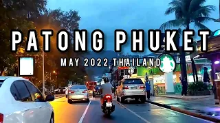 Patong Beach Road Storming in Phuket Thailand 🇹🇭 May 29 2022