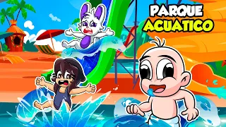 ¡VISITAMOS UN NUEVO PARQUE ACUATICO! 😀😁 BEBE NOOB Y BEBE NOOBSI en ROBLOX