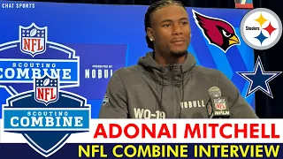 Adonai Mitchell NFL Combine Interview On Meeting With The Falcons, Steelers And Cowboys