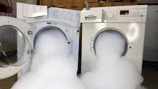 Experiment - Foam Battle - Ariston vs Siemens - washing machines