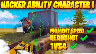Hacker ability Best Character Skill For Headshot & Movement Speed & 1Vs4 in Free Fire