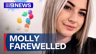 Hundreds gather to mourn Molly Ticehurst after alleged murder | 9 News Australia