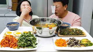 비벼비벼~야채,나물 듬뿍 넣은 비빔밥에 소주 한잔! (ft.오징어무국) 먹방 Bibimbap & Squid and Radish Soup,Soju MUKBANG EATING SHOW