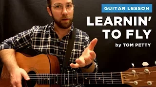 🎸 "Learnin' to Fly" guitar lesson w/ tab & chords (Tom Petty)