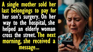 A single mother sold her last belongings to pay for her son's surgery. On her way to the hospital...