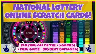 Online National Lottery Scratch Cards!💥 Buying All The £5 Instant Win Games🎉 + Big Beat Bonanza 👍