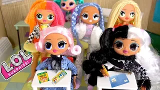 LOL OMG Doll Family First Day of School New Student Morning Routine