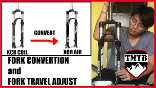 How to convert XCR coil fork to XCR Air fork and travel