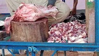 cow head cutting and all parts cut l cow meat cutting l cow bones cutting l beef cutting skills l