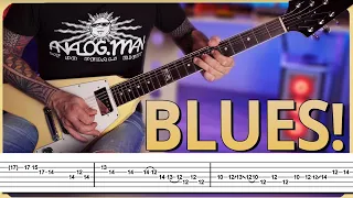 ENERGETIC Minor BLUES SOLO! // with TABS