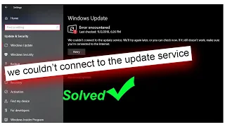 We couldn't connect to the update service in Windows 11/10 [ Quick Tutorial ]