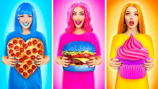 Desafío DECORACIÓN de Pizza VS Hamburguesa VS Pastel | Comida Gigante Cara y Barata por RATATA POWER