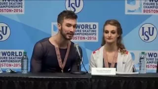 2016 Worlds Ice Dance podium press conference