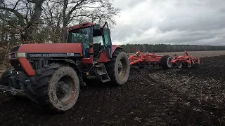 Diagnostyka ciągnika dawcy Case IH 7140. Próba w polu z pomiarami. Horsch Joker 6 RT