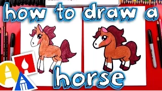 How To Draw A Cartoon Horse