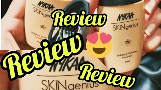 Nykaa SKINgenius Sculpting & Hydrating Foundation/02 Almond Beige /#review