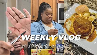 WEEKLY VLOG: HERE WE GO AGAIN | COOKING DINNER | DETAILED EYE BROW TUTORIAL | GROCERY HAUL