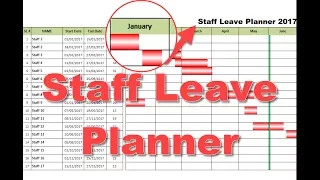 Gant Chart | Staff Leave Planner | Project planner