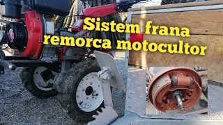 Sistem frână remorca motocultor ! Rotakt ro 1100 6d