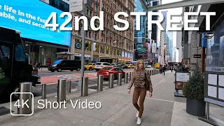 NEW YORK CITY Walking Tour (4K) 42nd STREET (Short Video)