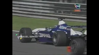 Juan Pablo Montoya. F1 - GP Monza 2001. Últimas vueltas y podio