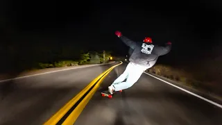 50 Mph Longboarding at Night