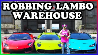 GTA 5 Roleplay - STEALING LAMBO'S FROM A GUARDED WAREHOUSE | RedlineRP